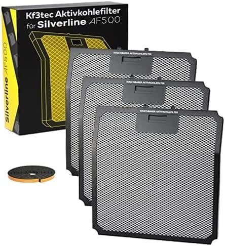 Aktivkohlefilter für Silverline AF 500 AKtivkohlefilter (bis zu 3x waschbar) - 3er Pack
