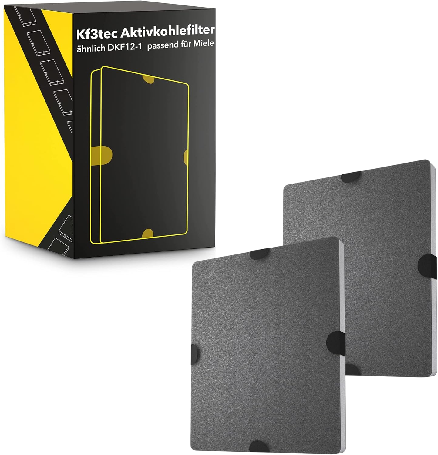 Aktivkohlefilter ähnlich DKF12-1 bzw. 6228731 (2er Pack) Passend für Miele Dunstabzugshauben DA269-4 / DA279-4 / DA390 / DA420 / 28996265D