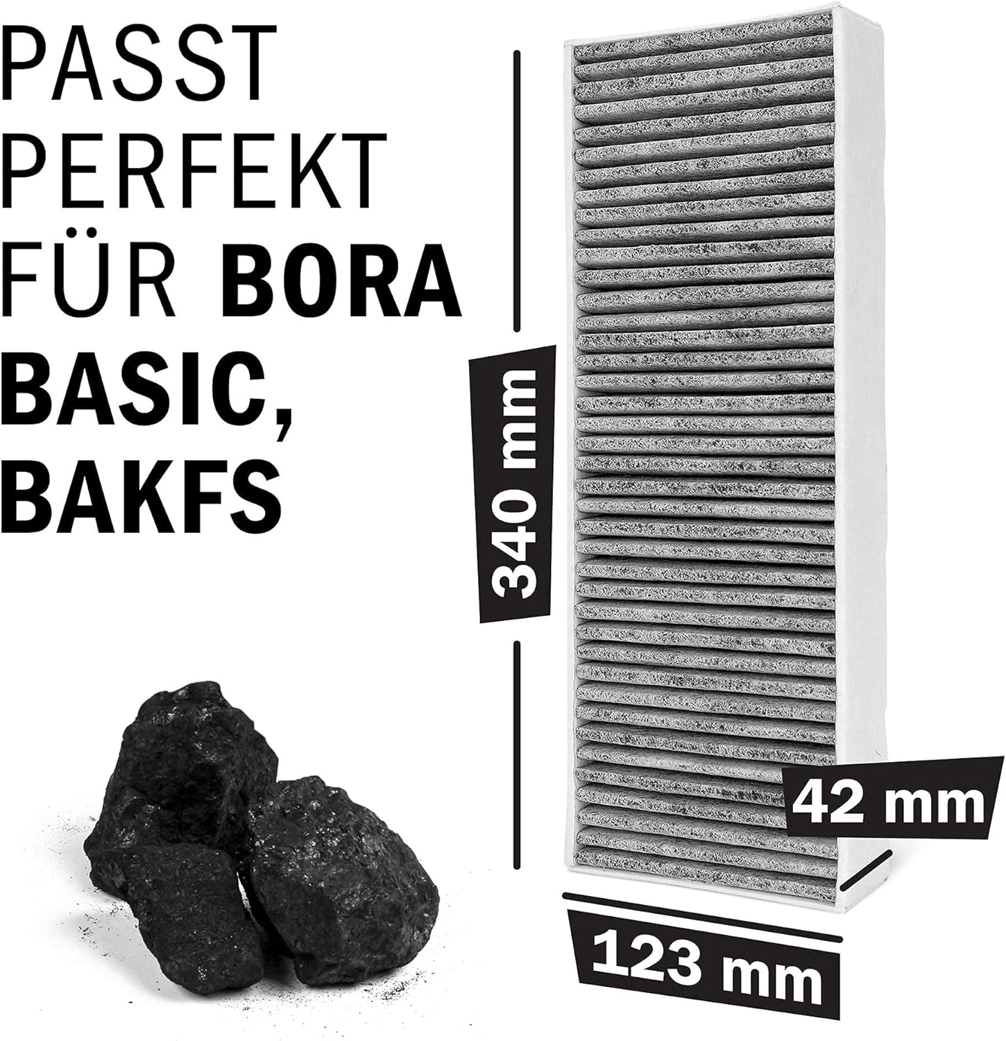 Aktivkohlefilter (4 Filter) ähnlich BASIC hochwertige Aktivkohlefilter BIU/BHU/BFIU (2 Packungen) BAKFS - 2er Pack