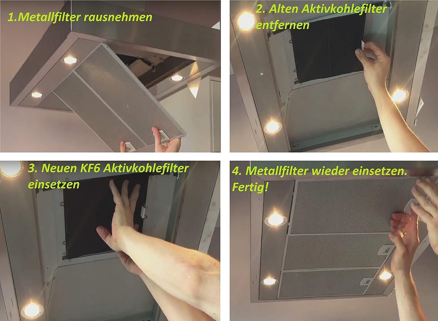 Aktivkohlefilter für Siemens LZ53451, Bosch DHZ5346 und Neff Z5102X1 (3er Pack)