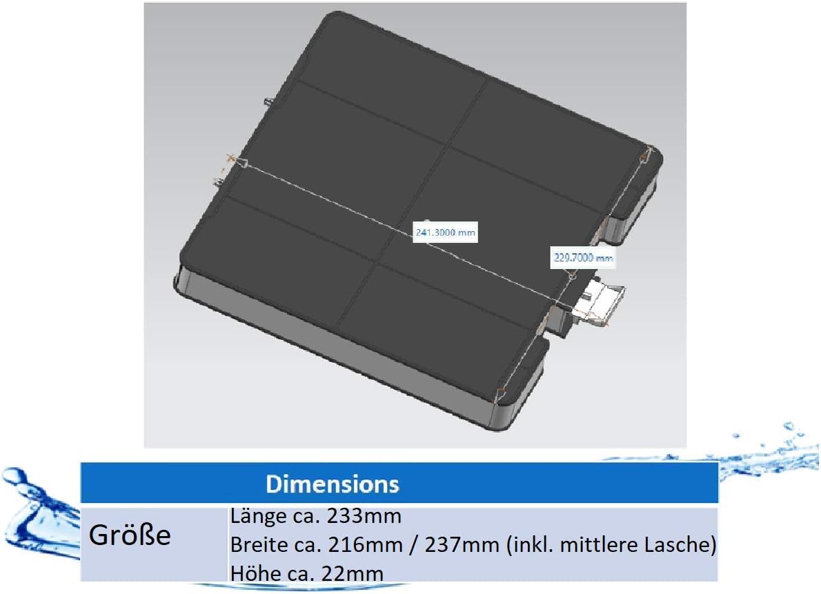 Aktivkohlefilter 2023er Version! Ausgezeichneter Aktivkohlefilter Dunstabzugshaube KF6 passend zb. für Siemens LZ53251 / Neff Z5101X1 / Bosch dhz5325 / VVZ52V40 / max bestellmenge 10 Stk