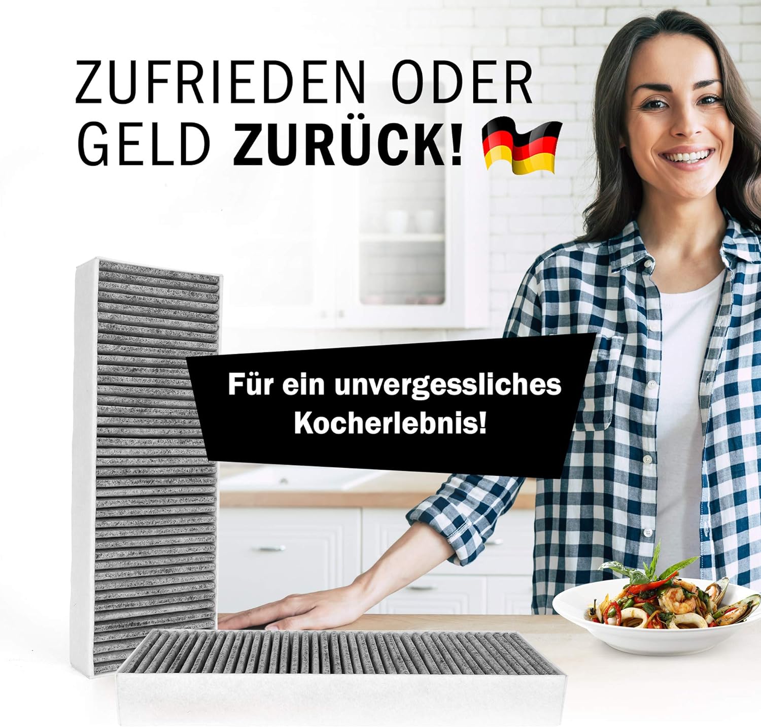 Aktivkohlefilter (4 Filter) ähnlich BASIC hochwertige Aktivkohlefilter BIU/BHU/BFIU (2 Packungen) BAKFS - 2er Pack