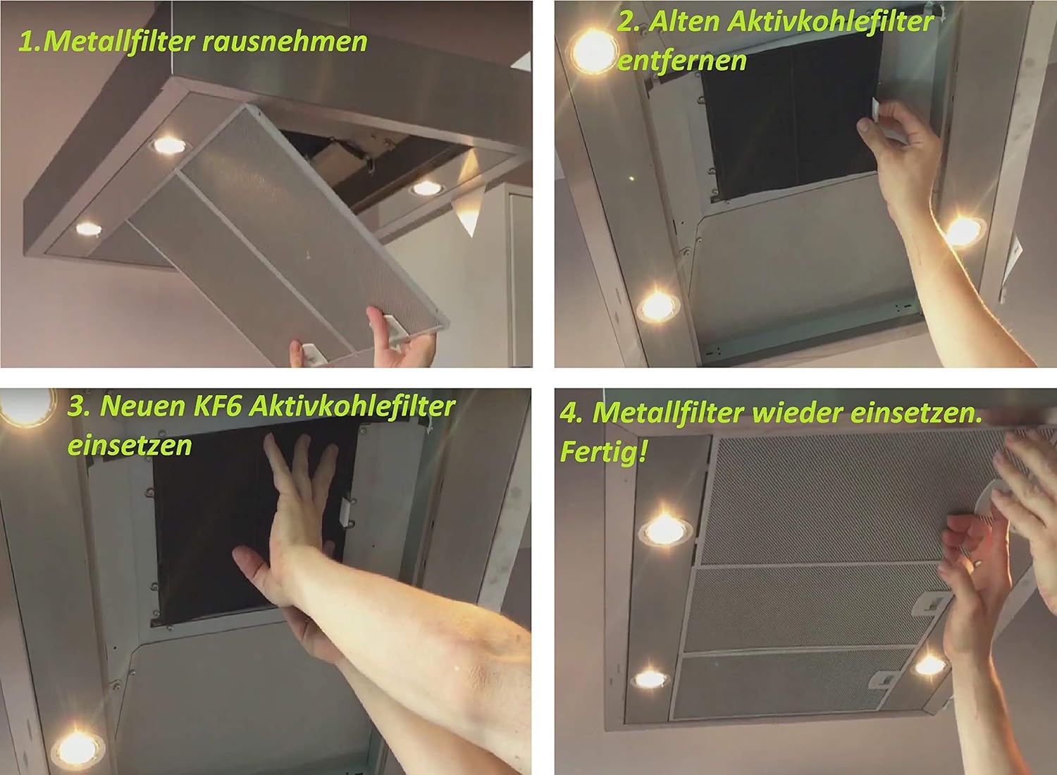 Aktivkohlefilter 2023er Version! Ausgezeichneter Aktivkohlefilter Dunstabzugshaube KF6 passend zb. für Siemens LZ53251 / Neff Z5101X1 / Bosch dhz5325 / VVZ52V40 / max bestellmenge 10 Stk