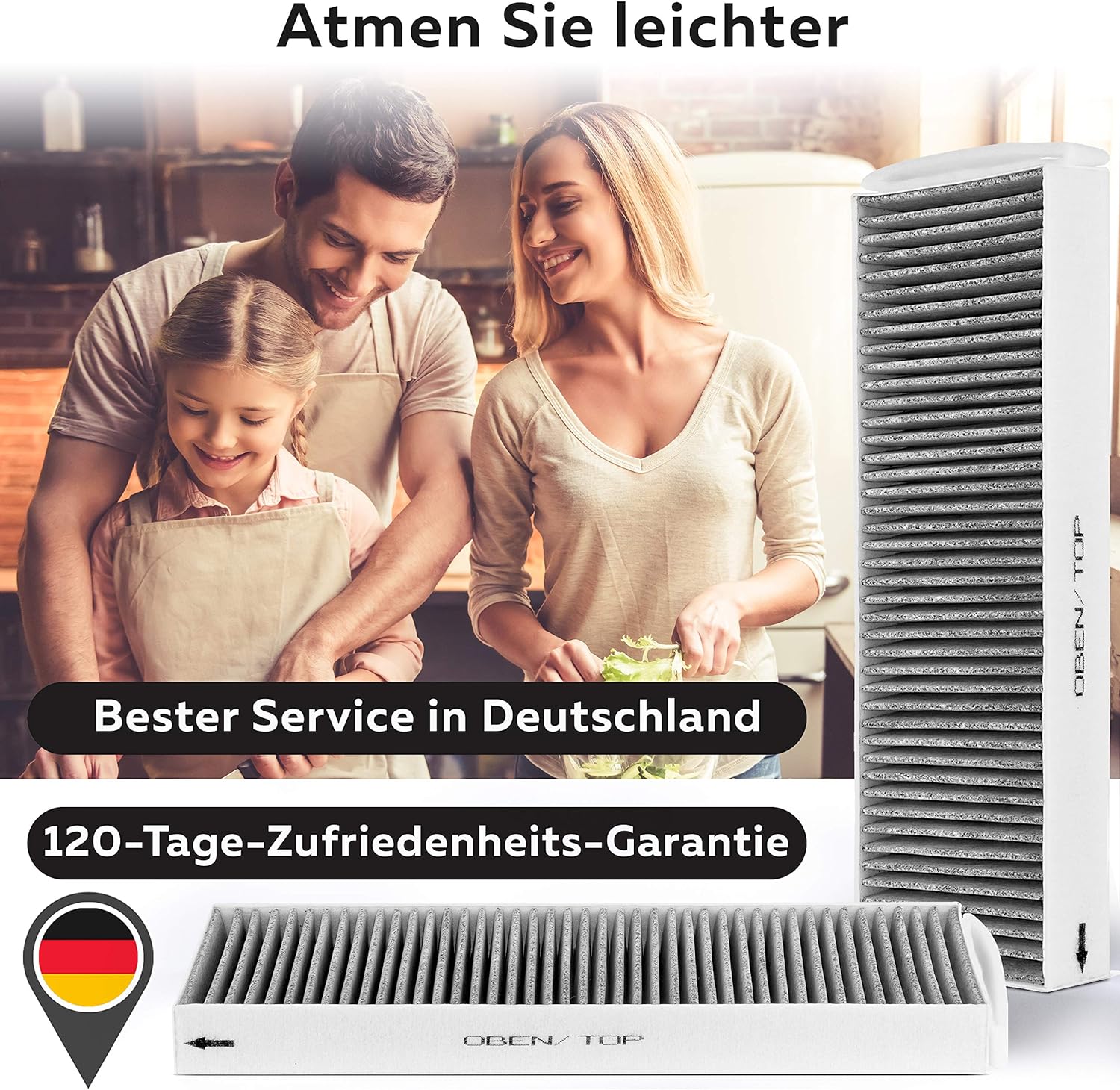Aktivkohlefilter für Neff D49ED52X0, D49ML54X0, Z54TR00X0, Z54TR60X0, Z54TR60X3, DSZ4681, 11018621