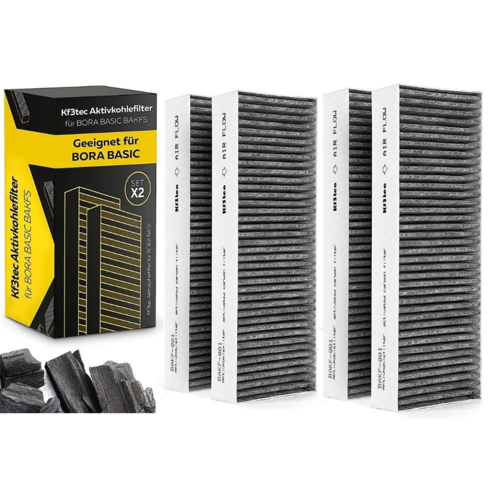 Aktivkohlefilter (4 Filter) ähnlich BASIC hochwertige Aktivkohlefilter BIU/BHU/BFIU (2 Packungen) BAKFS - 2er Pack