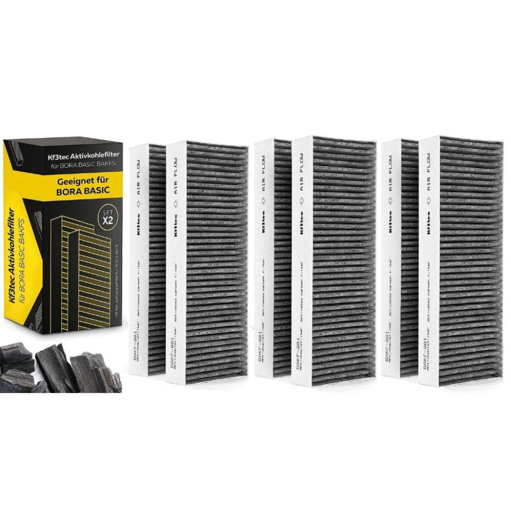 Aktivkohlefilter-Set für Bora Basic BAKFS und BIU/BHU/BFIU Dunstabzugshauben - 3er Pack