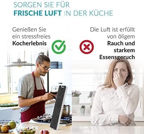 Aktivkohlefilter DKF 13-1 für Miele Dunstabzugshauben DKF13-1 bzw. 6485741, DA3366 / 3466/3496 (2er pack)