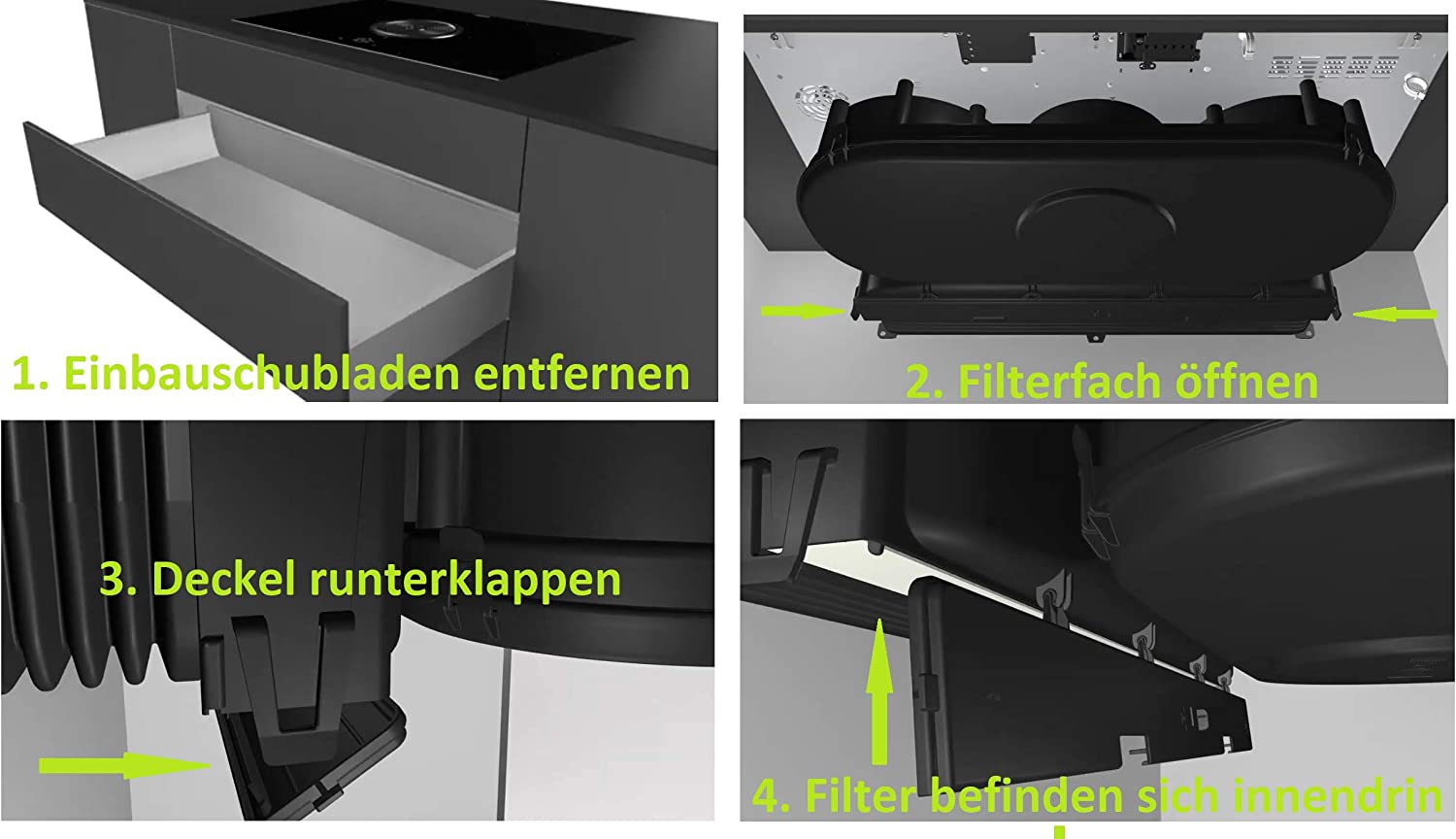 Aktivkohlefilter-Set für Bora Basic BAKFS und BIU/BHU/BFIU Dunstabzugshauben
