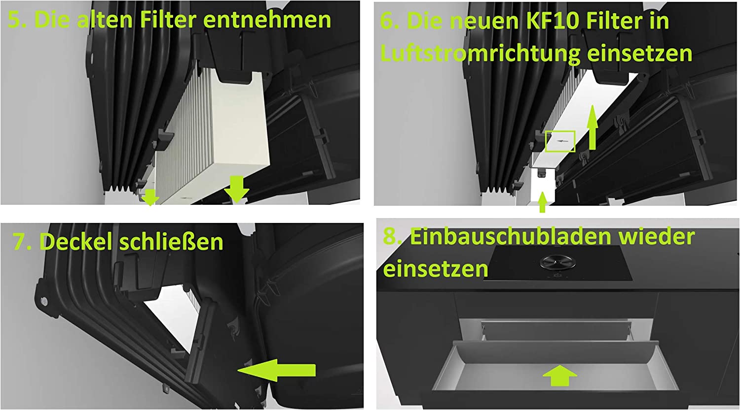 Aktivkohlefilter-Set für Bora Basic BAKFS und BIU/BHU/BFIU Dunstabzugshauben