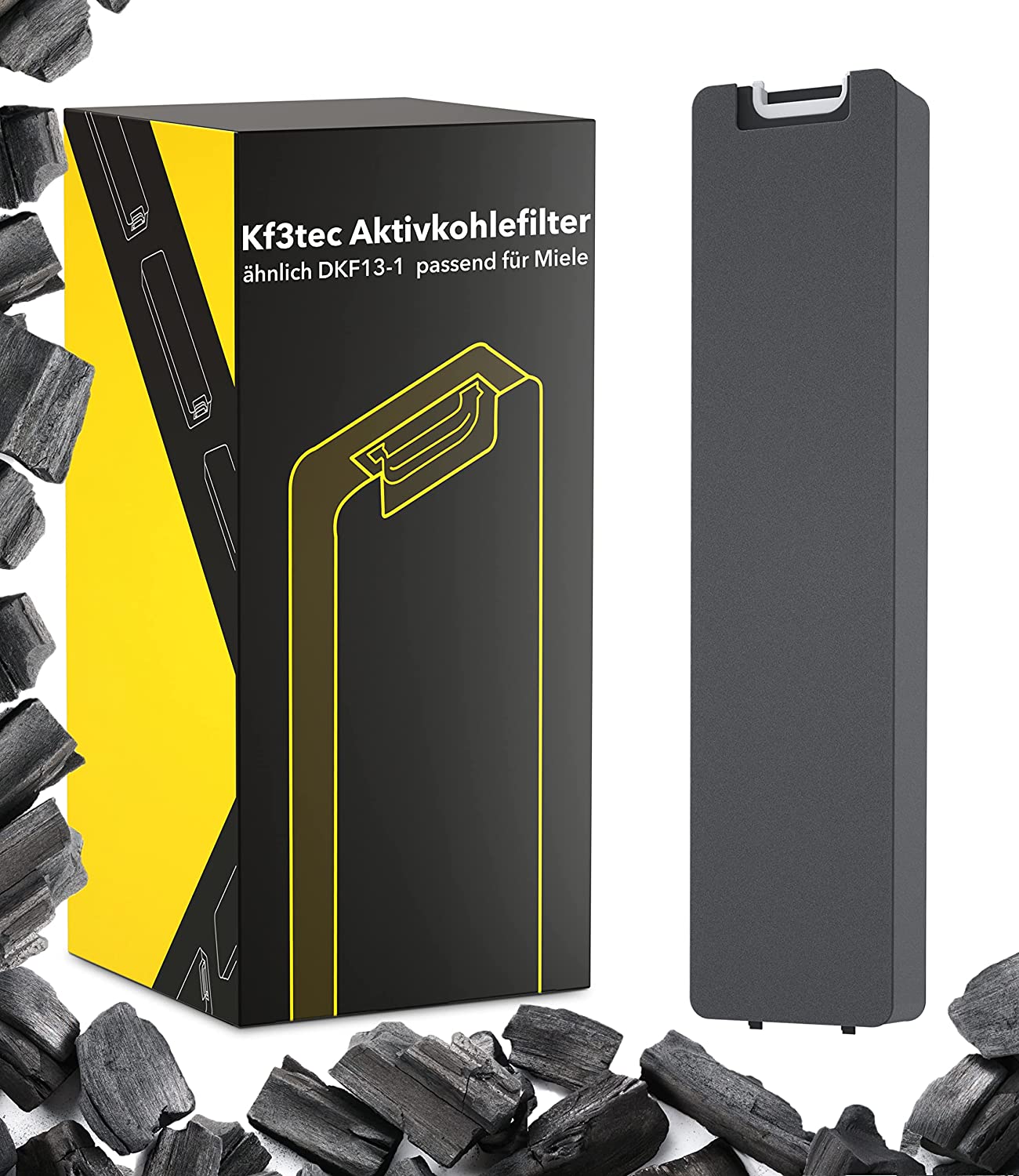 Aktivkohlefilter ähnlich DKF13-1 bzw. 6485741, passend für Miele Dunstabzugshauben DA 3XXX zb. DA3366 / 3466/3496