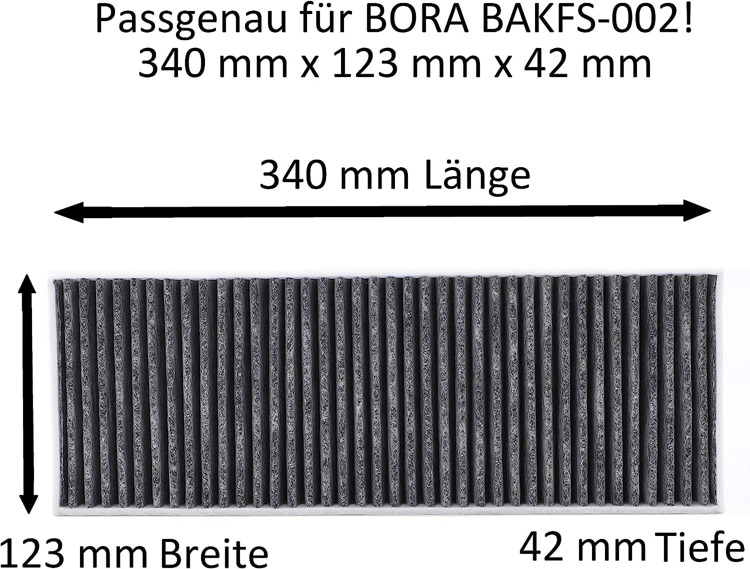 Aktivkohlefilter-Set für Bora Basic BAKFS und BIU/BHU/BFIU Dunstabzugshauben - 3er Pack
