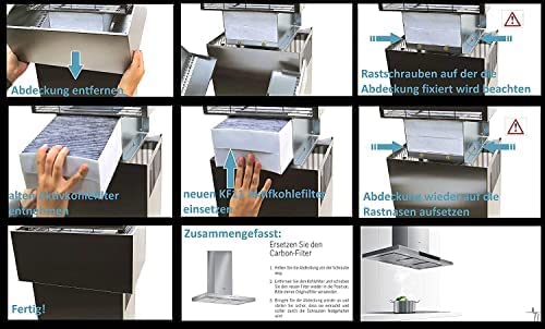 Aktivkohlefilter 3er Set für Siemens/Bosch/Neff/Gaggenau Cleanair Filter DSZ5201 / LZ56200 / Z5170X1 / 00678460 (Siemens/Bosch/Neff/Gaggenau Filter - DSZ5201 / LZ56200 / Z5170X1 / 00678460)